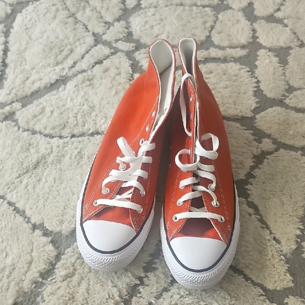 New Adult Unisex Converse All Star High-Top Sneakers - Orange